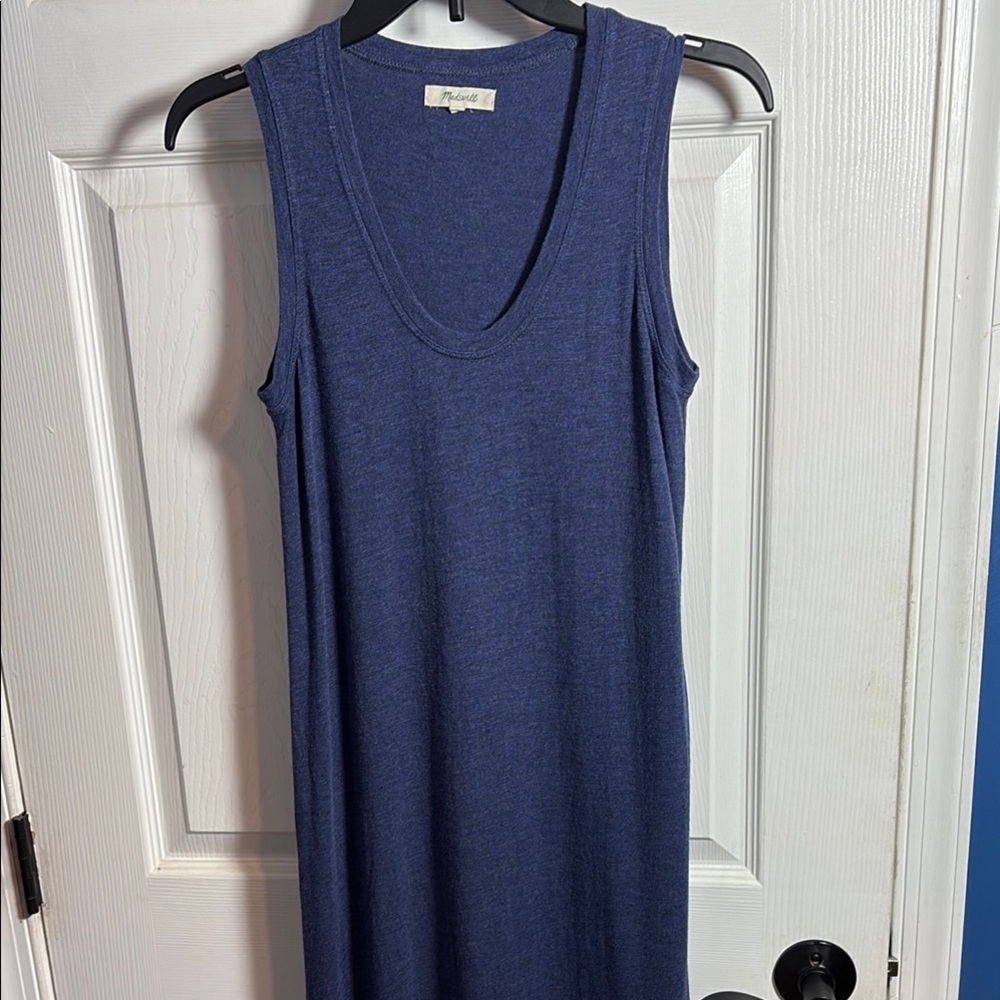 Madewell Maxi Sleeveless Dress Heather Blue Small